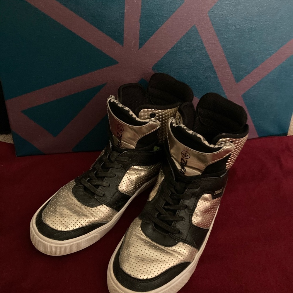 Gold Zumba fitness high tops
